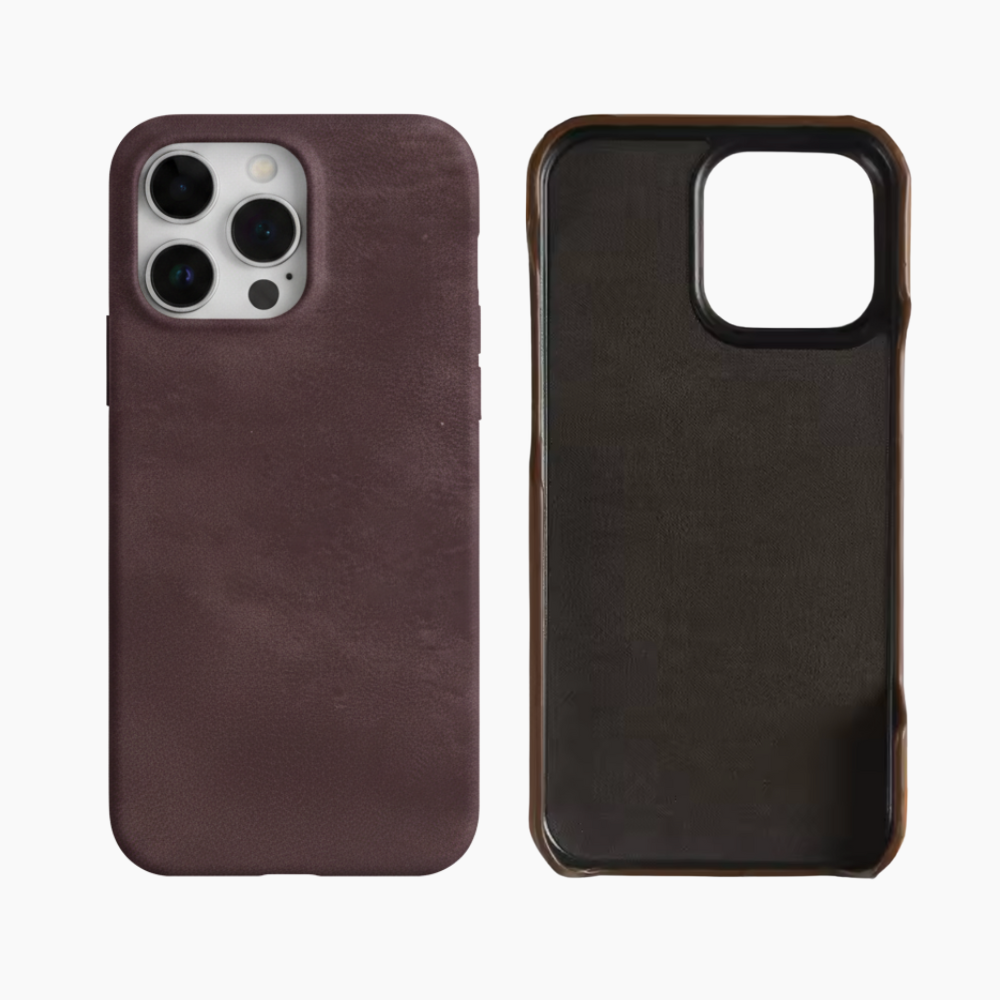 MALVERN Läderfodral Mörklila